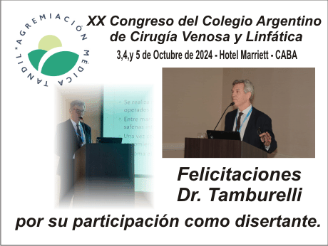 Disertacion Dr. Tamburelli en XX Comgreso del Colegio Argentino de Cirugia Venosa y Linfatica